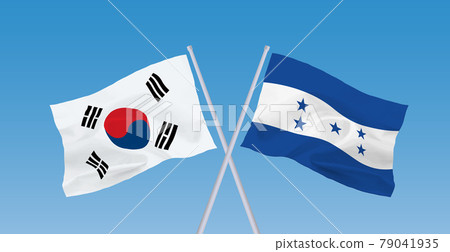 Flags of South Korea and Honduras 79041935