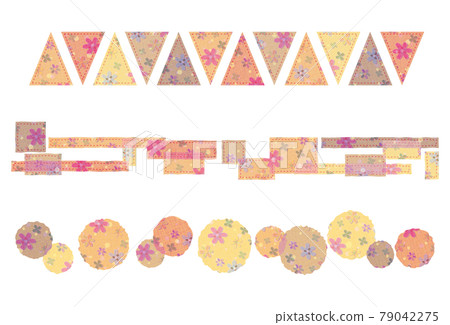 毛氈風格花朵圖案素材 79042275