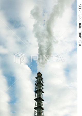 the smoke from the chimney of an industrial enterprise in the sky the smoke from the chimney of an industrial enterprise in the sky 79042459