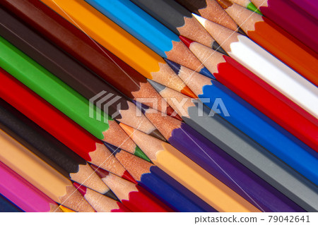 Colored pencils for drawing. Education and creativity. Leisure and art Colored pencils for drawing. Education and creativity. Leisure and art 79042641