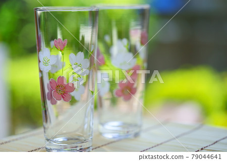 Cute glasses placed on the porch 10 79044641