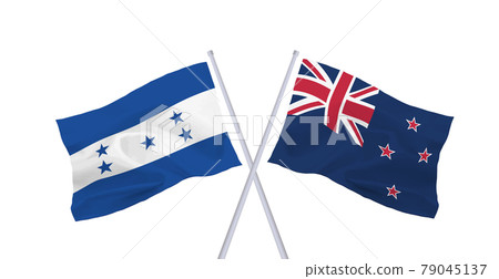 新西蘭和洪都拉斯的旗幟 79045137