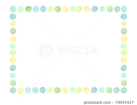 Watercolor polka dot frame horizontal position - Stock Illustration ...