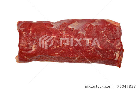 Raw lamb meat fillet steak isolated on white 79047838