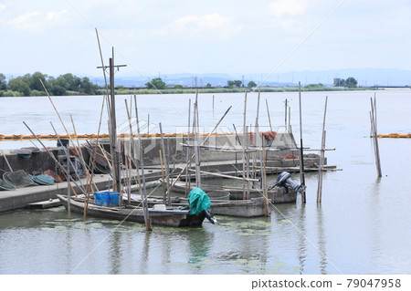 Beautiful polluted lake in Tamano City, Okayama Prefecture, Japan 79047958