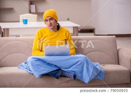 Young man freelancer suffering at home Young man freelancer suffering at home 79050935