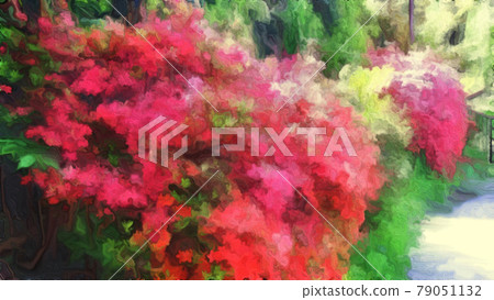 Flower sketch blooming in the park 79051132