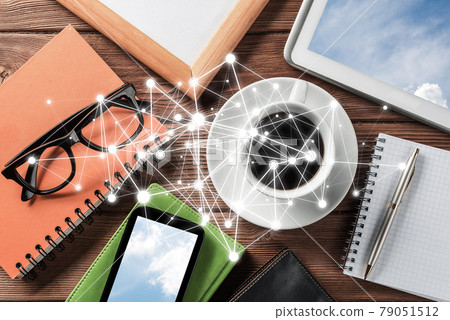 Social communication and global networking concept Social communication and global networking concept 79051512