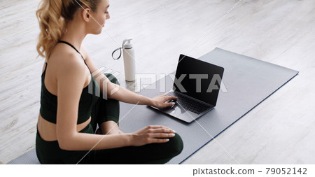 Workout at home, sports blog, coach remotely and health care Workout at home, sports blog, coach remotely and health care 79052142