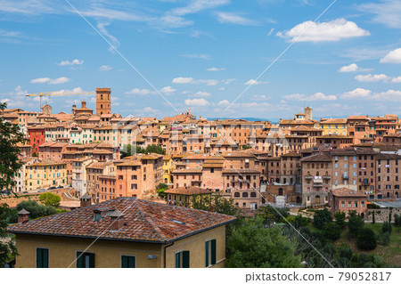 從義大利錫耶納山上看到的老城區 從義大利錫耶納山上看到的老城區 79052817