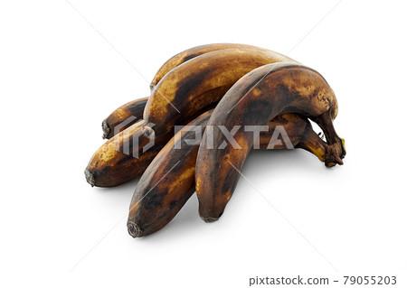 spoiled banana isolated on white background isolated spoiled banana isolated on white background isolated 79055203