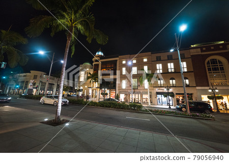 Rodeo Drive by night in Beverly Hills Rodeo Drive by night in Beverly Hills 79056940