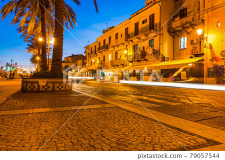 La Maddalena seafront at night La Maddalena seafront at night 79057544