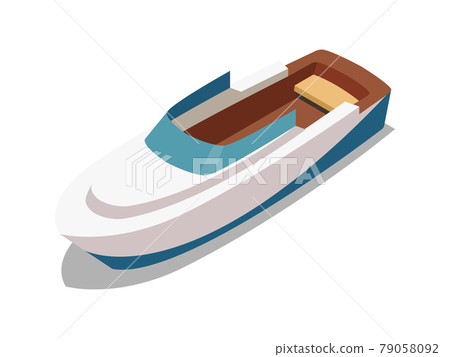 Isometric Yacht Icon - Stock Illustration [79058092] - PIXTA