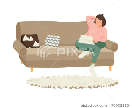 Flat Hygge Lifestyle Icon Flat Hygge Lifestyle Icon 79058110