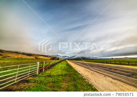 Cloudy sky over Pacific Coast Highway 79058571