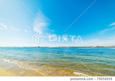 Blue sea in Mission Bay 79058938