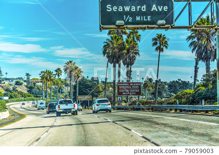 Traffic on Pacific Coast Highway southbound Traffic on Pacific Coast Highway southbound 79059003