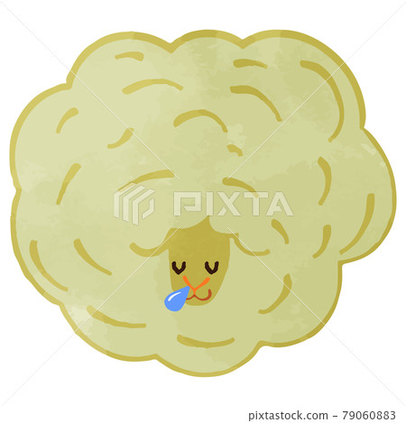 Illustration of a sleeping fluffy sheep Illustration of a sleeping fluffy sheep 79060883