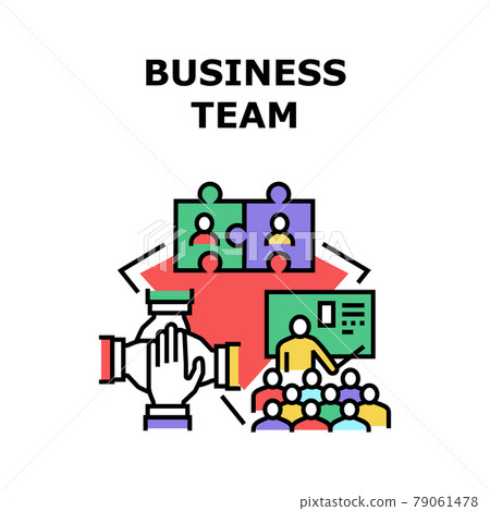 Business Team Vector Concept Color Illustration - Stock Illustration ...