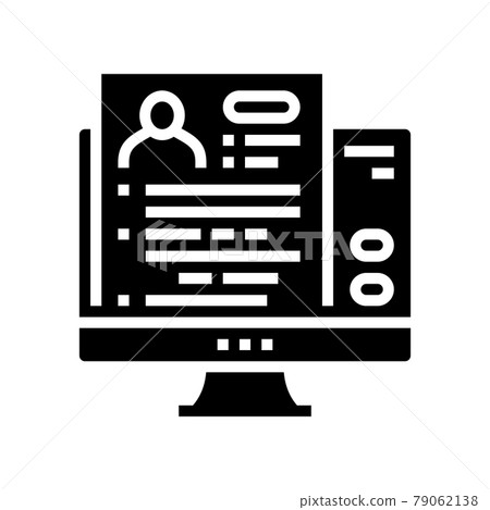 apply online adoption glyph icon vector... - Stock Illustration ...