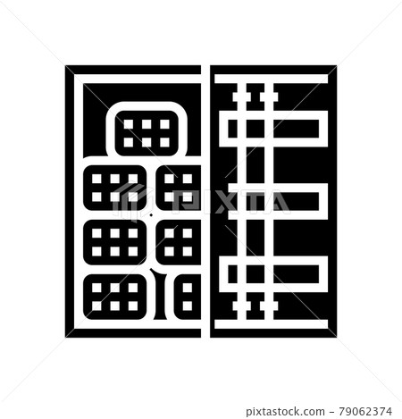 container transportation rebar glyph icon vector illustration 79062374
