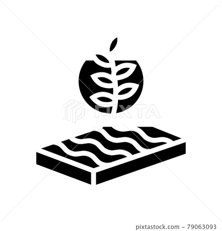 environmental friendly mineral wool glyph icon vector illustration 79063093