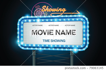light sign billboard cinema theatre light sign billboard cinema theatre 79063145