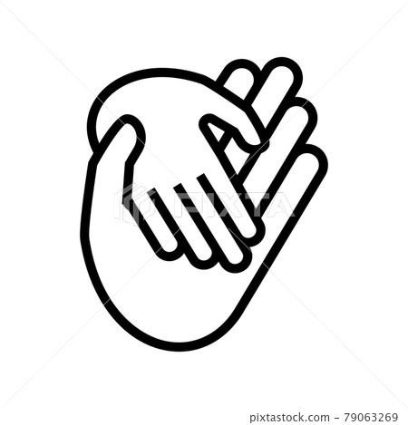 child care adoption line icon vector illustration 79063269
