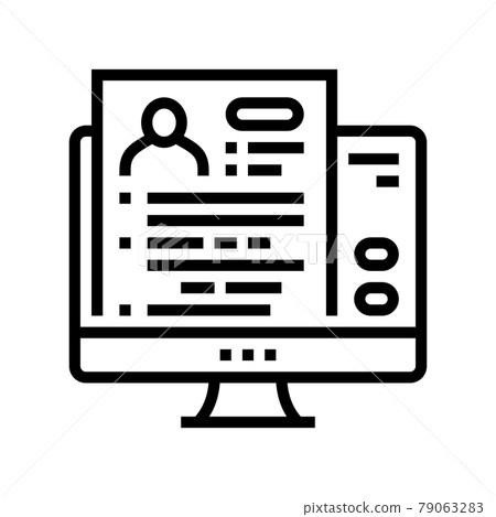 apply online adoption line icon vector illustration apply online adoption line icon vector illustration 79063283