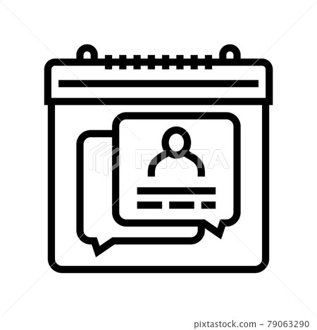 schedule consultation adoption line icon vector illustration 79063290
