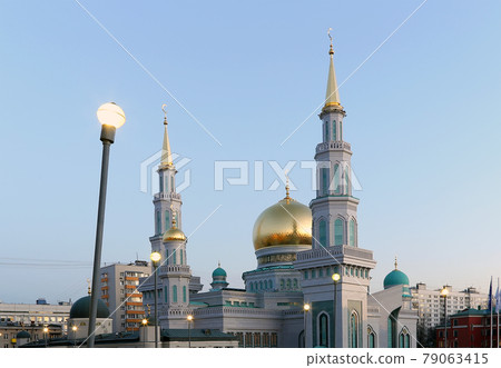 Moscow Cathedral Mosque, Russia -- the main mosque in Moscow, new landmark 79063415