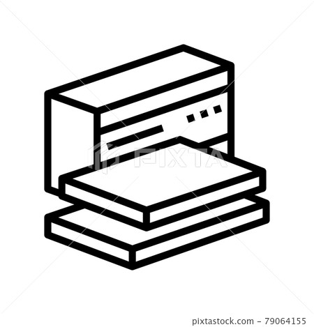 packaging mineral wool line icon vector illustration 79064155