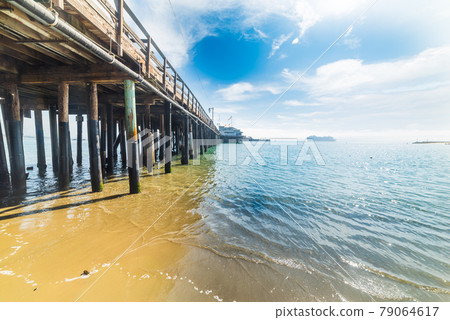 Wooden pier in Santa Barbara shore Wooden pier in Santa Barbara shore 79064617