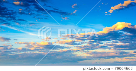Clouds in a colorful sky at sunset 79064663