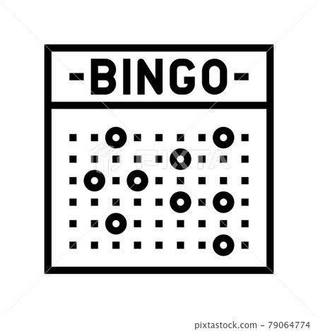 bingo game line icon vector illustration bingo game line icon vector illustration 79064774