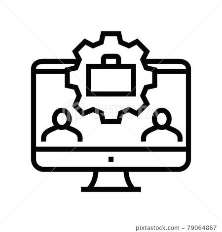 networking events line icon vector illustration - Stock Illustration ...