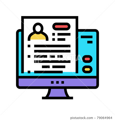 apply online adoption color icon vector illustration 79064964