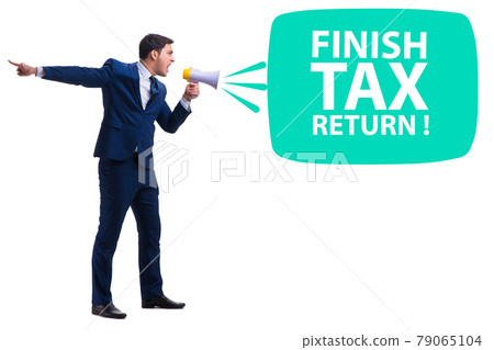 Concept of annual tax return submission Concept of annual tax return submission 79065104
