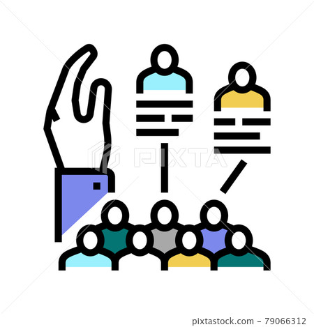 identification of management team color icon vector illustration identification of management team color icon vector illustration 79066312