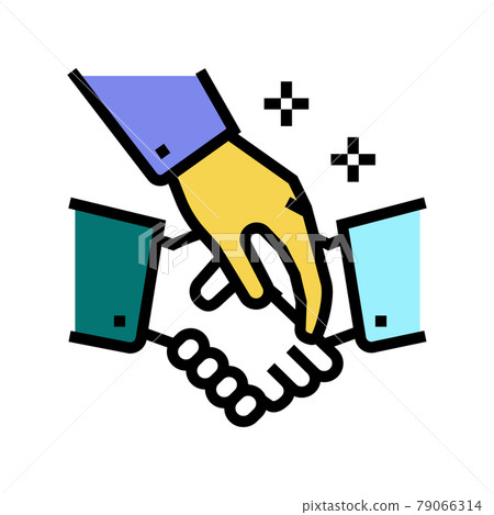 assistance in maintaining business etiquette color icon vector illustration 79066314