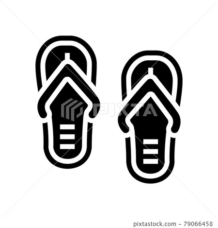 slippers summer shoes glyph icon vector illustration 79066458