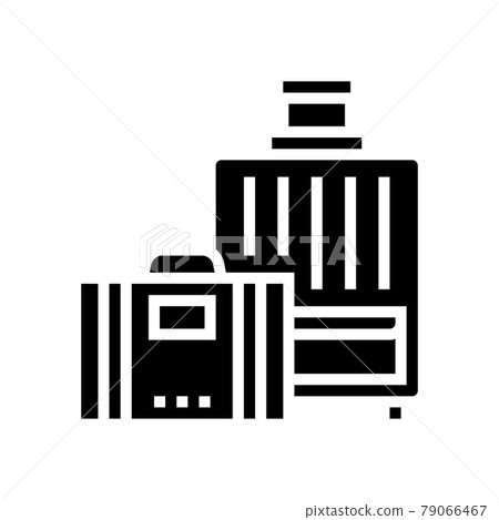 luggage for summer travel vacation glyph icon... - Stock Illustration ...