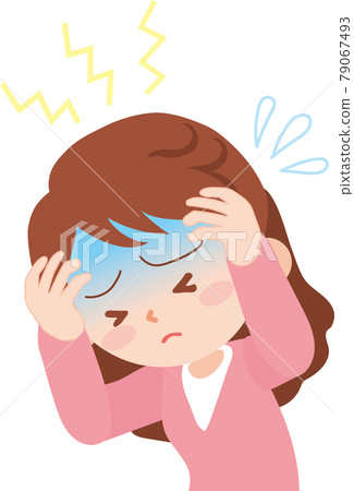 Woman with a headache 79067493