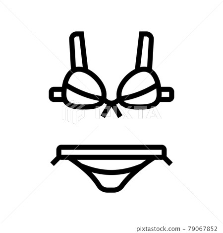 swimsuit bikini line icon vector illustration - Stock Illustration ...