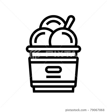 ice cream line icon vector illustration - Stock Illustration [79067868 ...