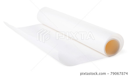 Roll of parchment for baking on a white background. Isolated 79067874