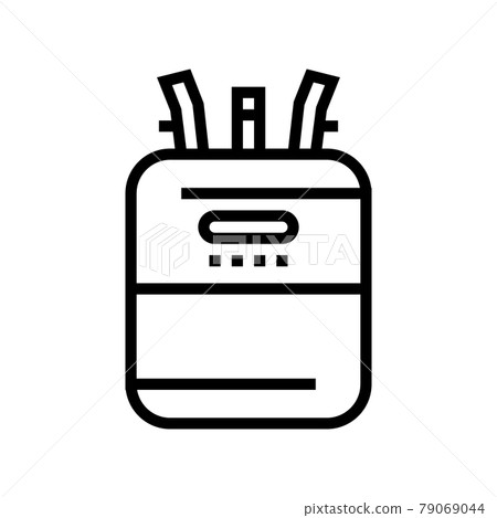 helium cylinder for balloon line icon vector illustration helium cylinder for balloon line icon vector illustration 79069044