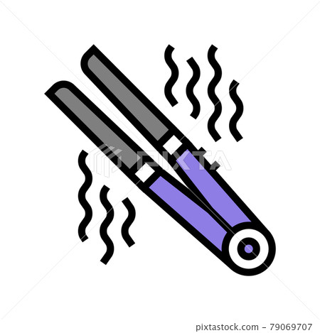 hair straightener device color icon vector illustration 79069707