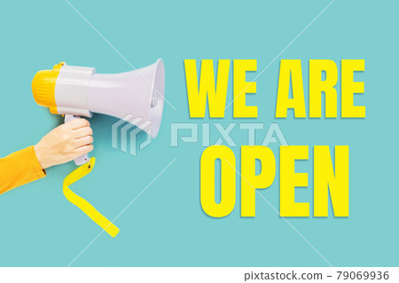 We are open text with megaphone, back to normal We are open text with megaphone, back to normal 79069936